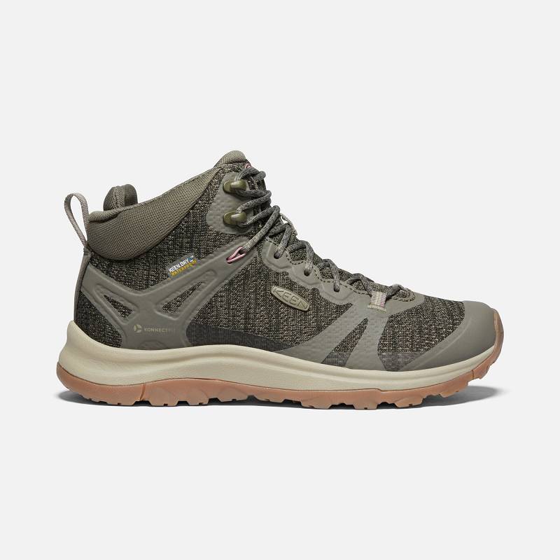 Keen Terradora II Waterproof Wanderstiefel Damen DE-78493 Dusty Olive/Nostalgia Rose - Keen Damensch